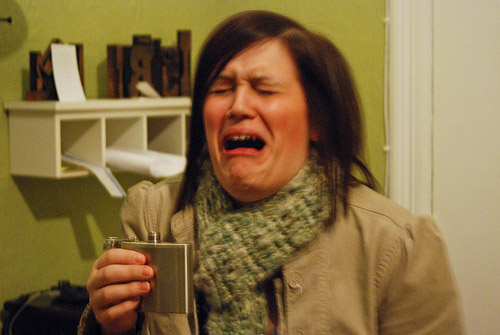 Actual photo of someone trying malört.