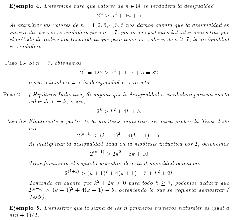 EJERCICIOS DE INDUCCION MATEMATICA ejercicios de induccion matematica: