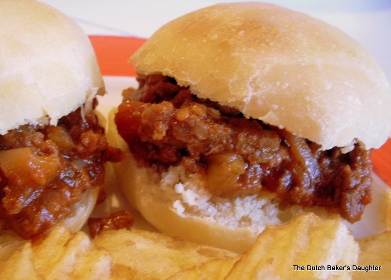 The Dutch Baker's Daughter Sloppy Joes on Homemade Hamburger Buns