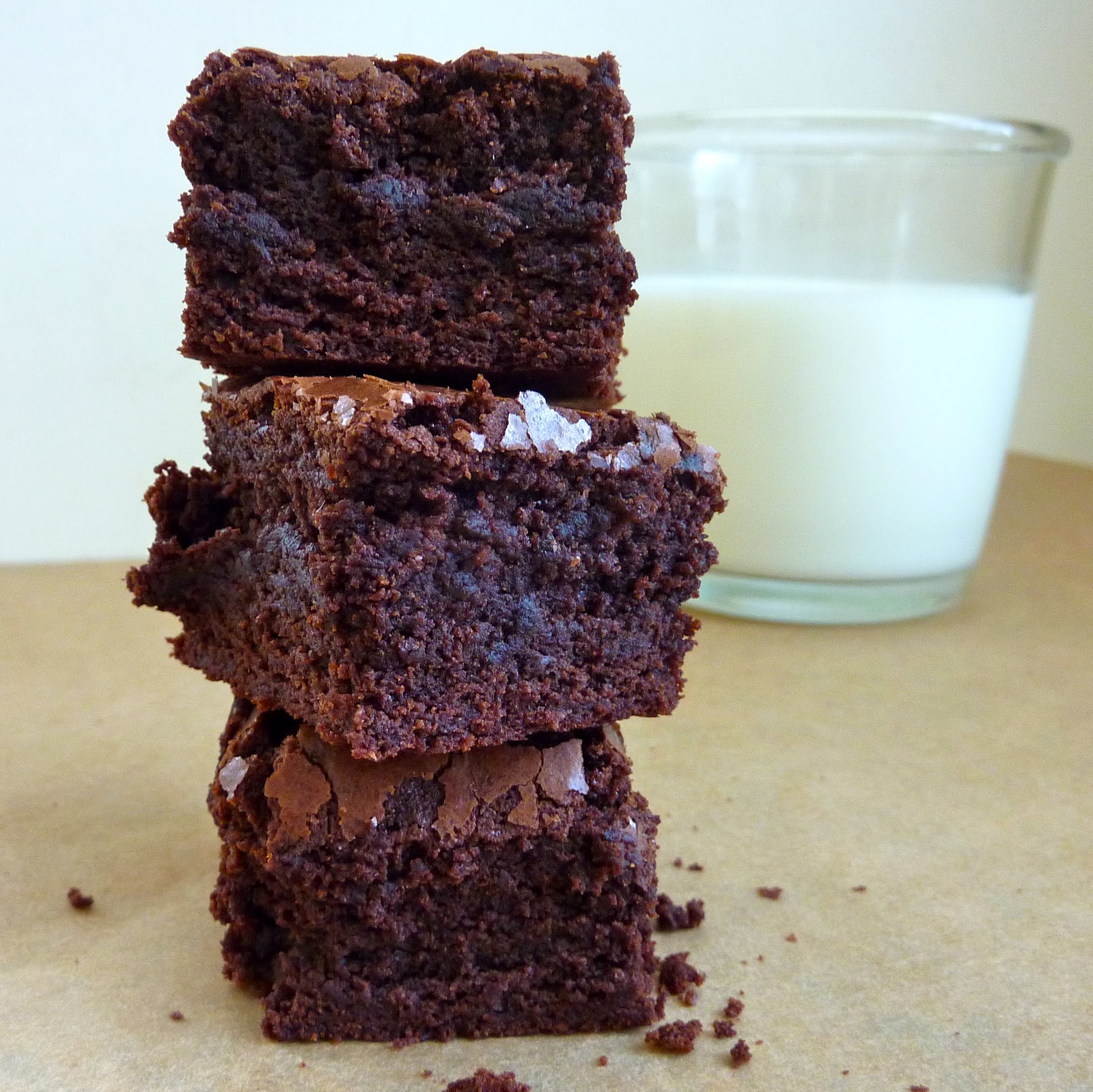 beurrista chewy, fudgy, triple chocolate brownies