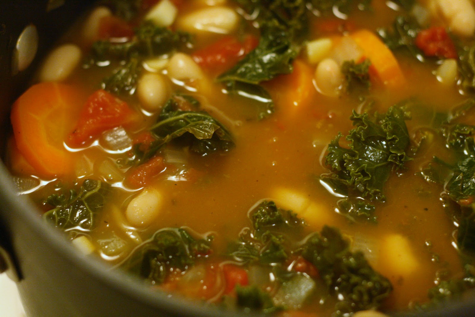 Laine's Recipe Box Tuscan Kale and White Bean Soup