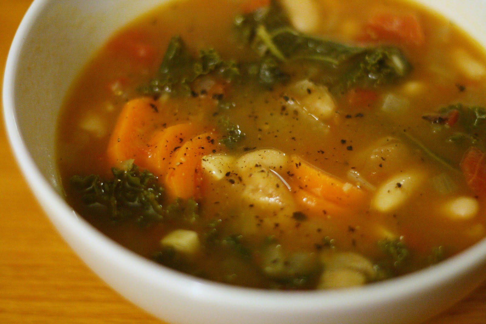 Laine's Recipe Box Tuscan Kale and White Bean Soup