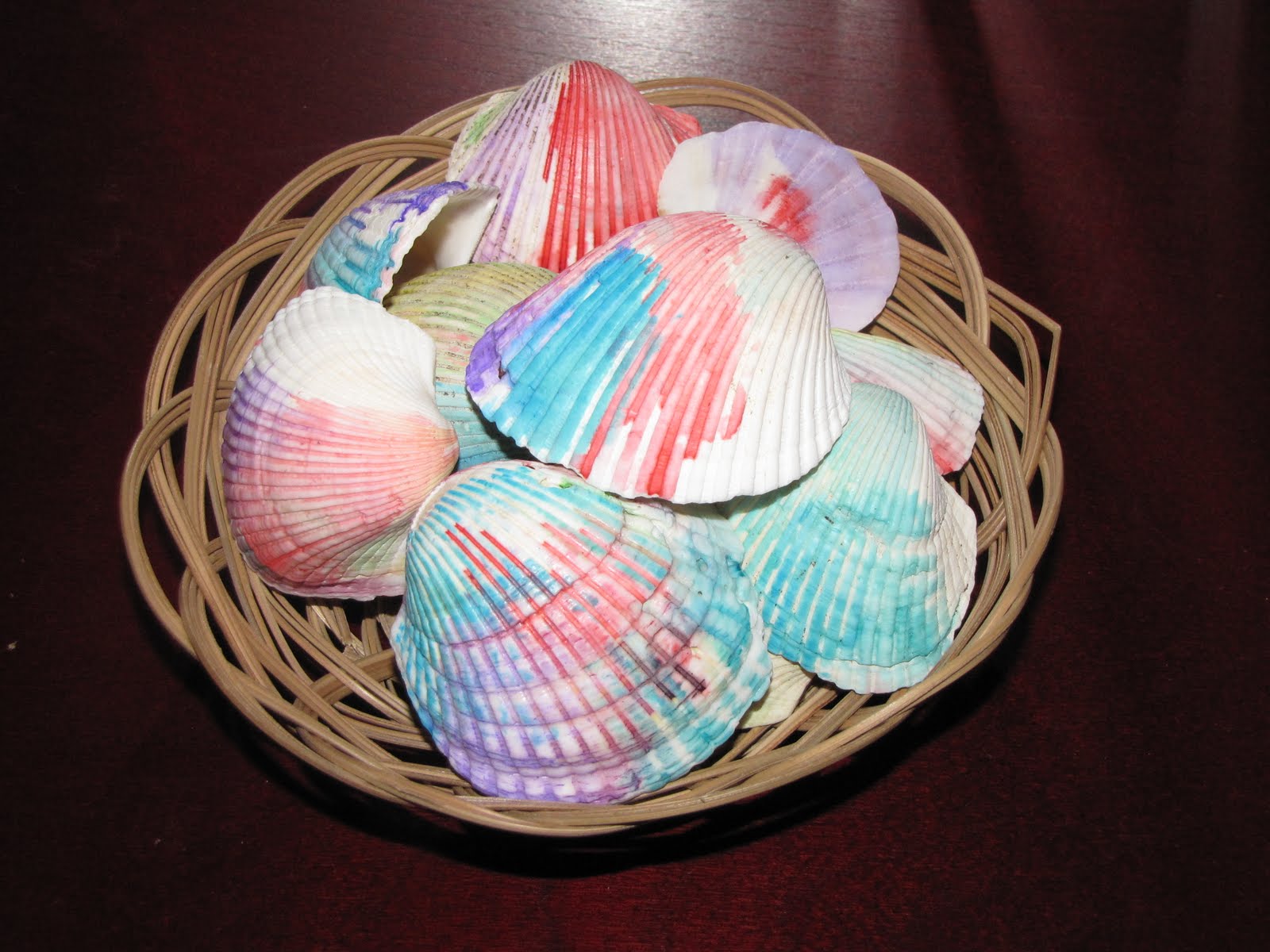 Building Rainbows: Painting Rainbow Sea Shells