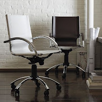 West Elm Swivel Leather Desk Chair