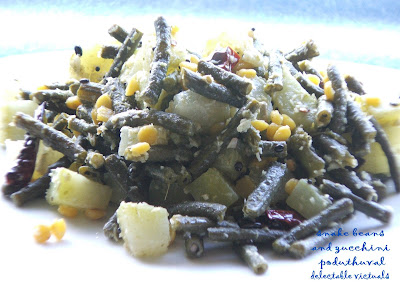 easy recipe poduthuval indian cuisine snake beans zucchini vegetarian
