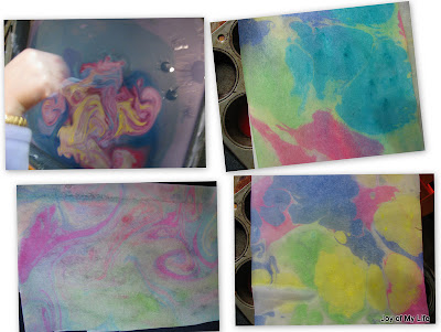 kids art paper marbling