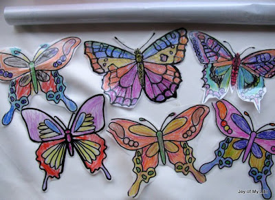 kids craft butterflies mobile hanging yard decoration