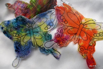 kids craft butterflies mobile hanging yard decoration melted crayon stained glass