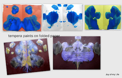 Kids Art: Folded Paper Paint Blobs