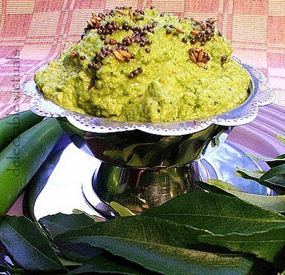 easy recipe curry leaf chutney and dosai