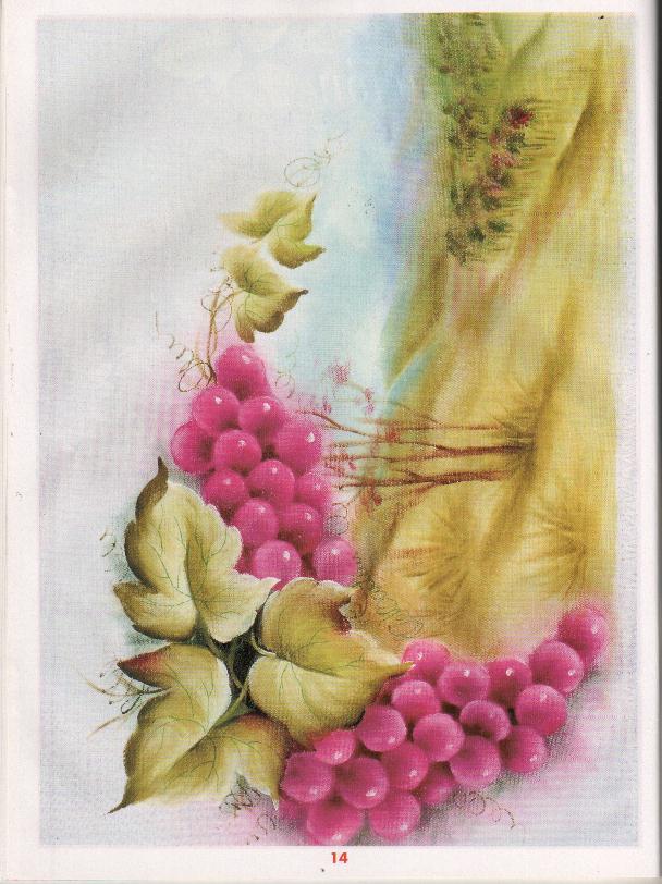 Creatividas e ideas para todo: uvas pintadas en tela Uvas pintadas