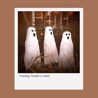 Halloween ghosts, iPhone polaroid