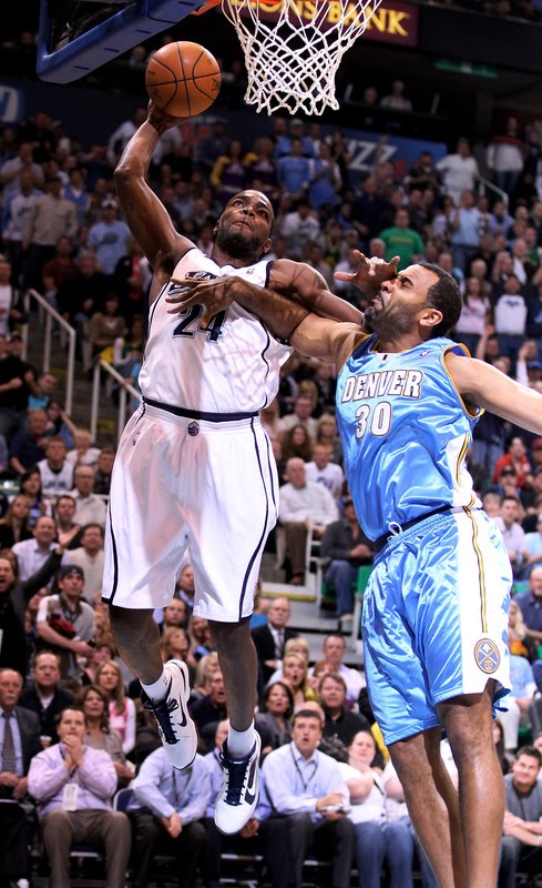 2010 NBA Playoffs: Paul Millsap Dunks On Malik Allen
