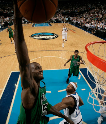 paul pierce dunking on lebron. kevin garnett dunking the ball