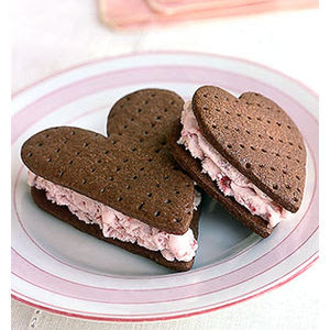 Heart Ice cream Sandwich Heart Ice cream Sandwich
