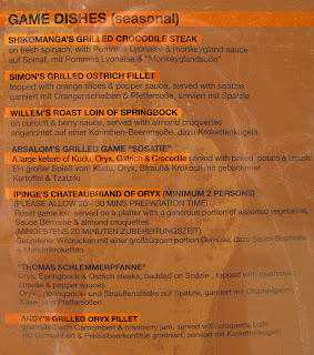 Afrikaans Menu