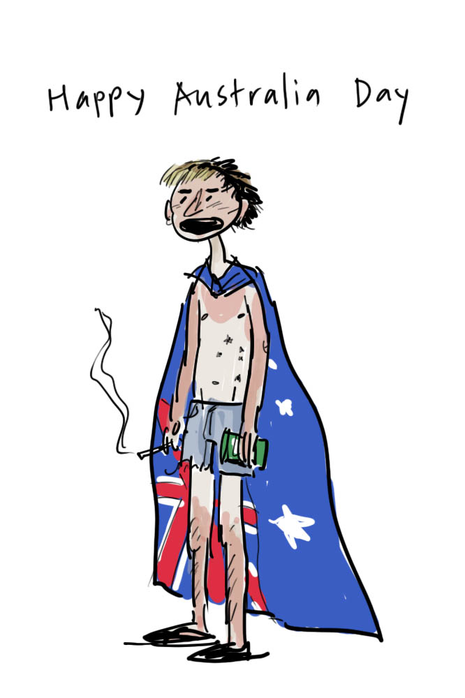 picture: a bogan on australia day · Ben from Vanishing Point has drawn a picture of a bogan for you. Well, maybe not for you, but I thought you might like picture: a bogan on australia day · Ben from Vanishing Point has drawn a picture of a bogan for you. Well, maybe not for you, but I thought you might like