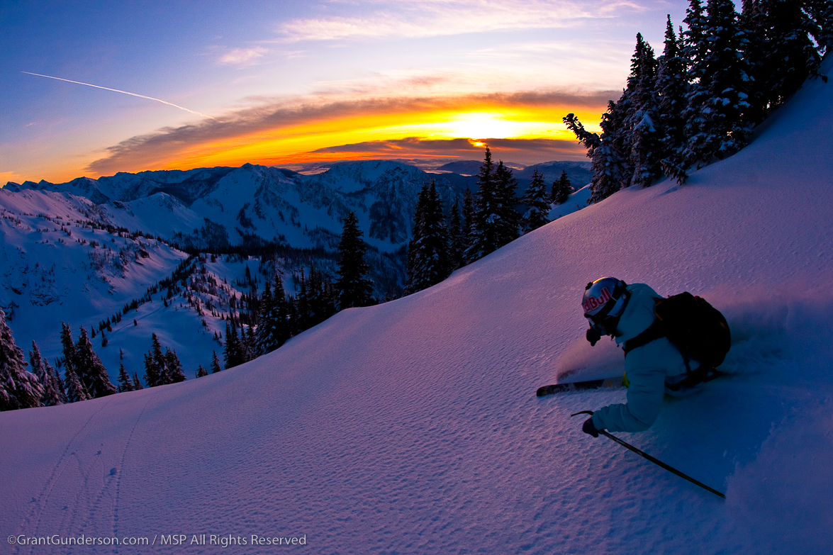 Sunset Skiing