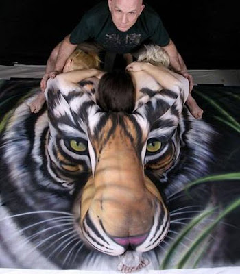 Optical Illusion Of A Tiger