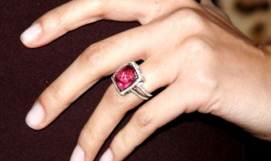 Pink Sapphire Nicole Richies First Engagement Ring2