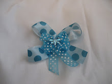 Turquoise with dragonfly center Bow #B20