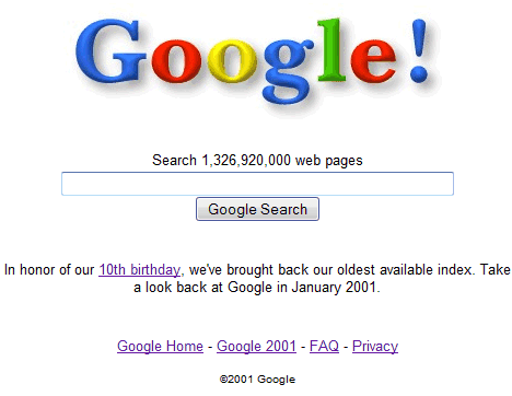 Google google 1997. Google