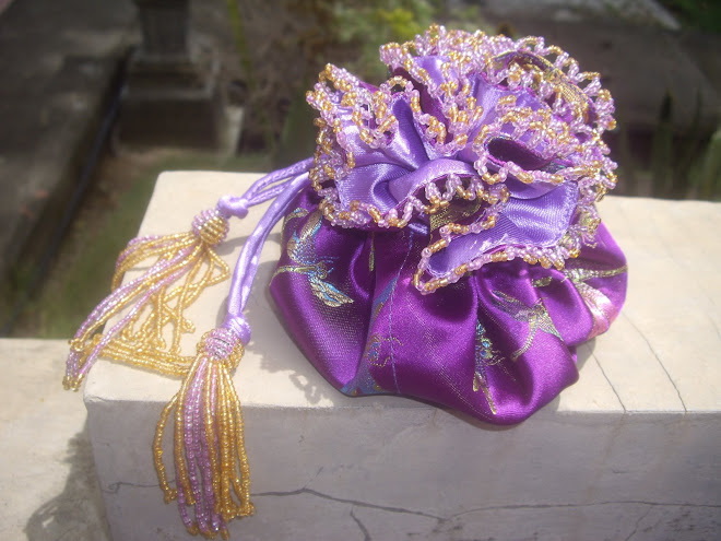 SATIN-SILK JEWELRY BAG.  Purple--the Color of Royalty
