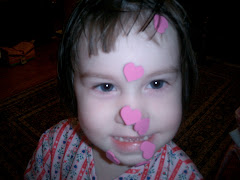 Ellie self-decorated with hearts