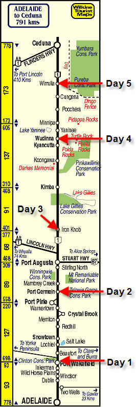 Route Map - Day 1 to Day 5
