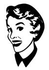 Happy Retro Lady - bakes cookies all day and greets children and hubby with a smile
