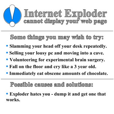 Internet Exploder t-shirts