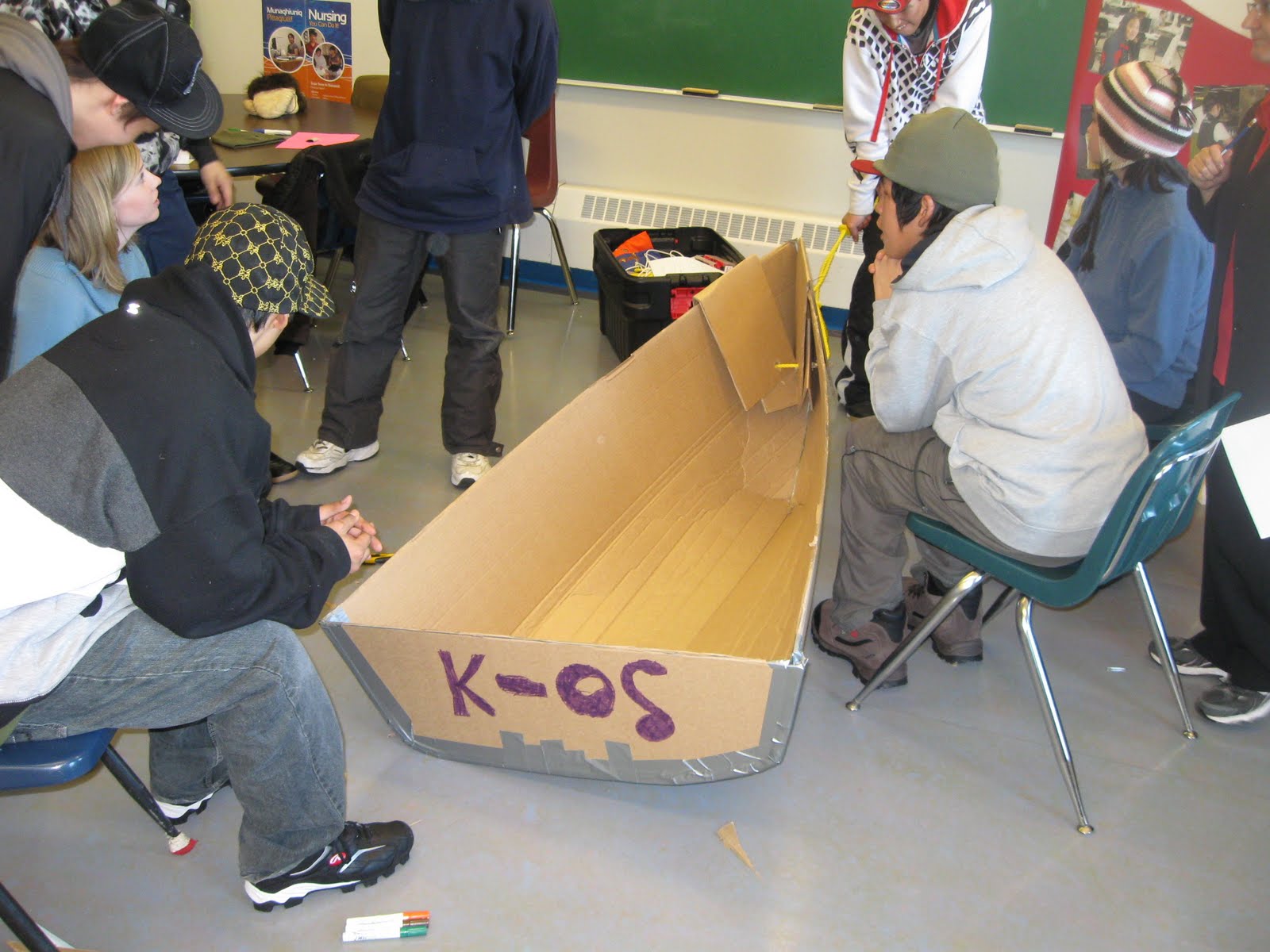 Next Stop Nunavut Cardboard Toboggan/Kamotik Building