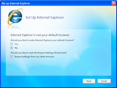 IE 8.1 default browser setting