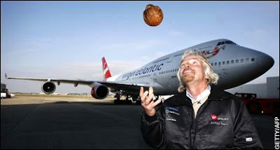 Branson with virgin coconut first flight