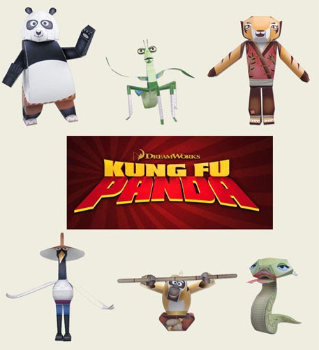 Free Papercraft and Paper Model: Kung Fu Panda Papercraft