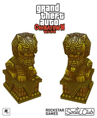 Grand Theft Auto Chinatown Wars Guardian Lion Papercraft