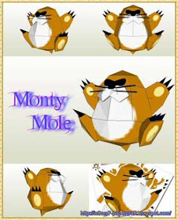 Monty Mole Papercraft