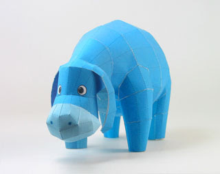 Blue Hippo Papercraft