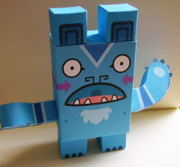 Blue Bear Paper Toy