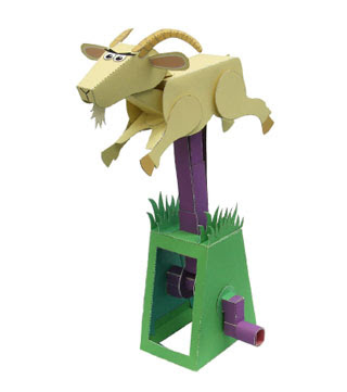 Leaping Goat Papercraft