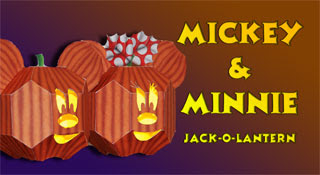 Mickey & Minnie JackOLantern Papercraft