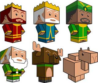 3 Wise Men Papercraft