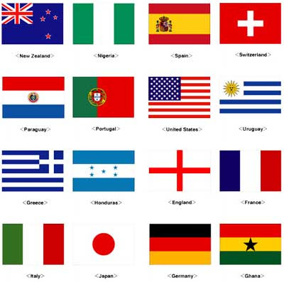 2010 FIFA World Cup Paper Flags