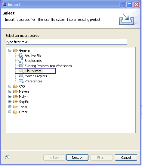 [ZXing_Eclipse_Import_FileSystem.png]