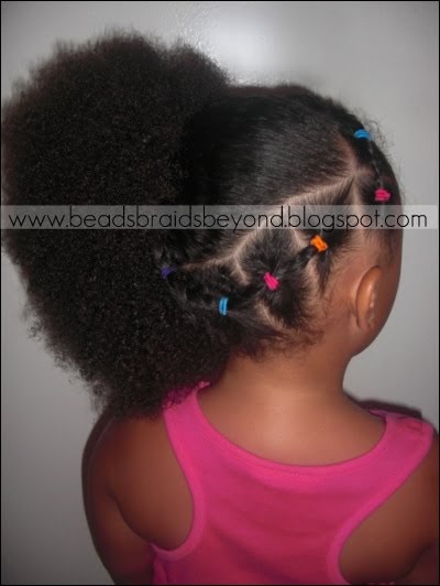 Beads, Braids and Beyond: Connected Rainbow Ponies into Side Puff