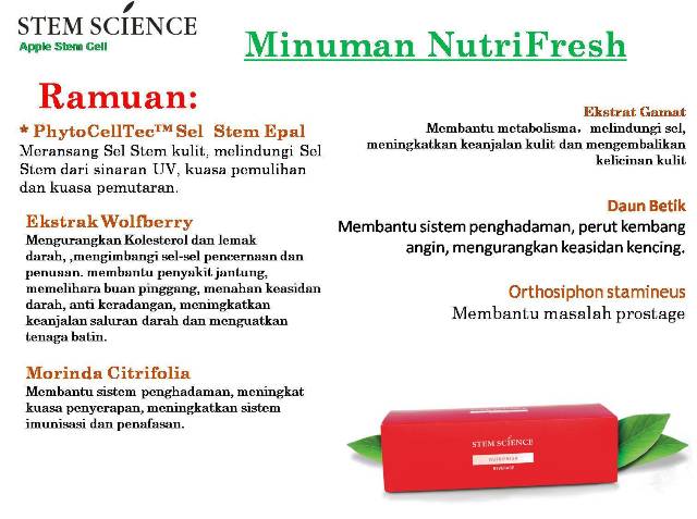 PRODUK B - NUTRIFRESH STEM SCIENCE PHYTOCELLTEC