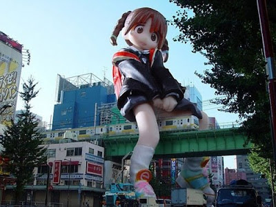 A little internet sleuthing indicated this giant statue of an anime girl 