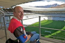 alt text image "Guy Davies at 2010 World Cup stadium in South Africa"