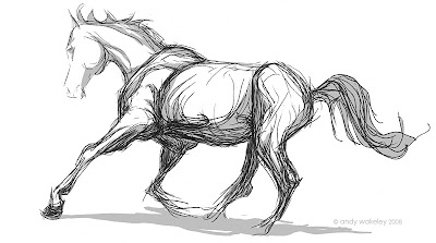 sketch of horse