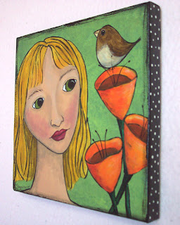 girl paint acrylic canvas